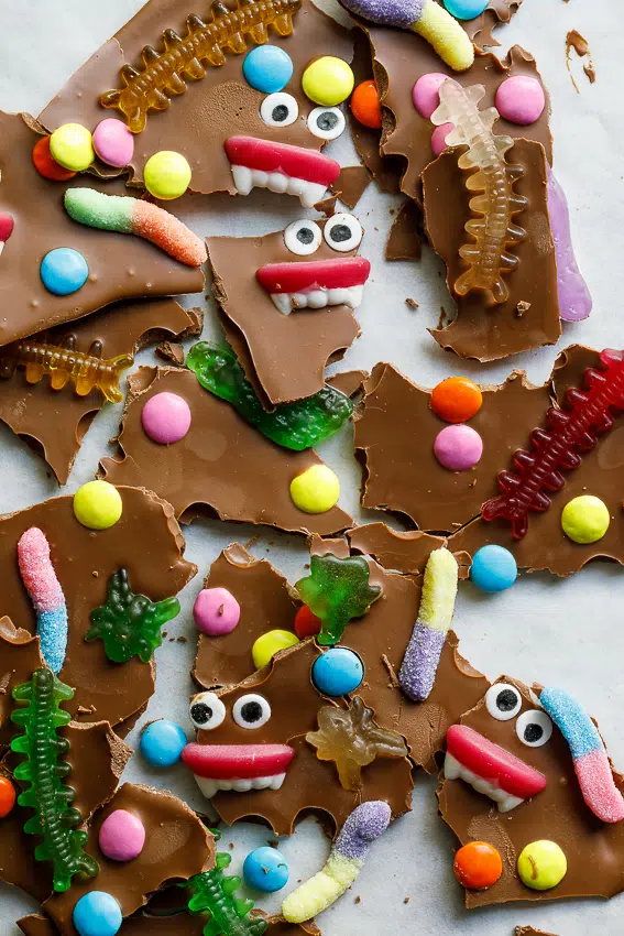 Halloween candy bark