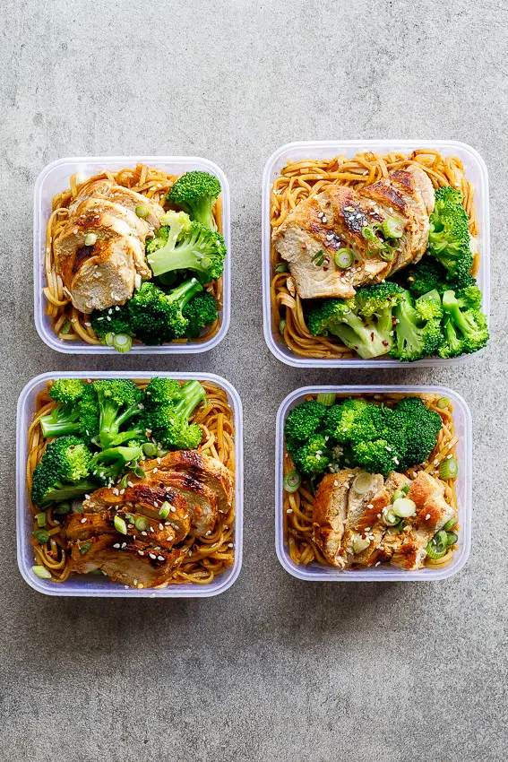 Soy honey noodle salad with chicken