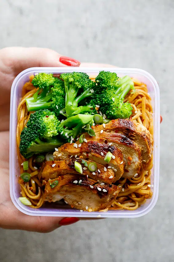 Soy honey noodle salad - meal prep