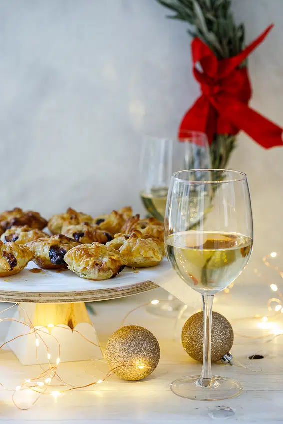 Easy cranberry and Brie pastry puffs