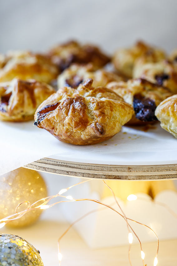 Easy cranberry and Brie pastry puffs