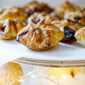 Easy cranberry and Brie pastry puffs