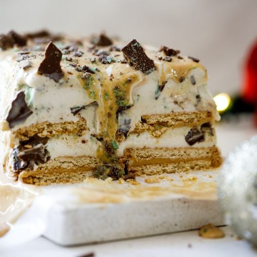 Mint crisp caramel ice cream cake Simply Delicious