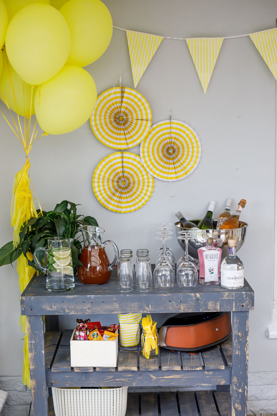 Gin and tonic station birthday party