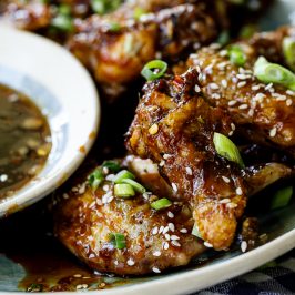 Asian baked chicken wings