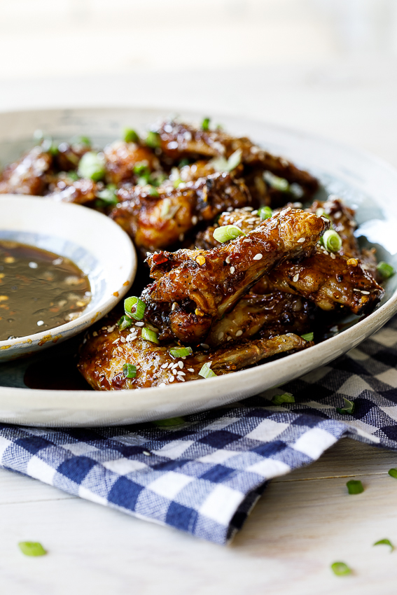 Asian baked chicken wings