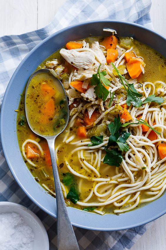 Quick and Easy Chicken Noodle Soup - Framed Cooks