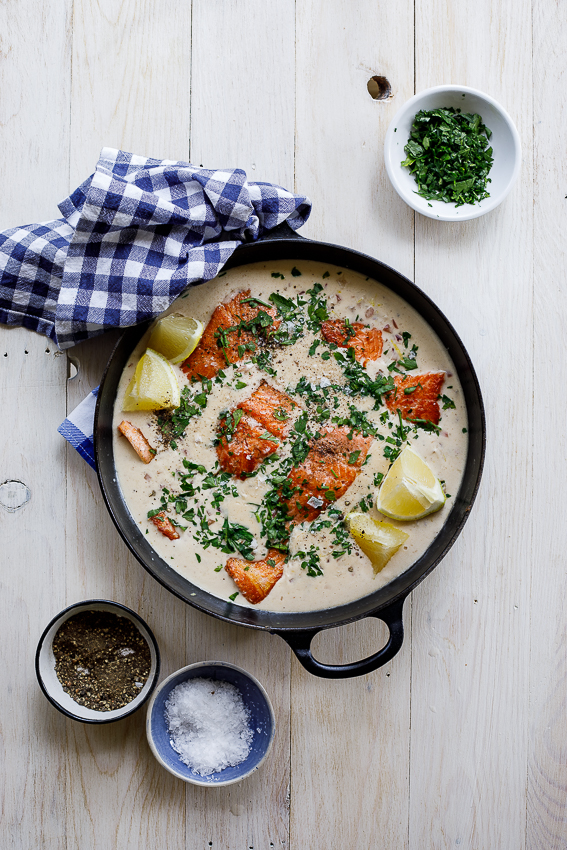 Creamy garlic butter salmon