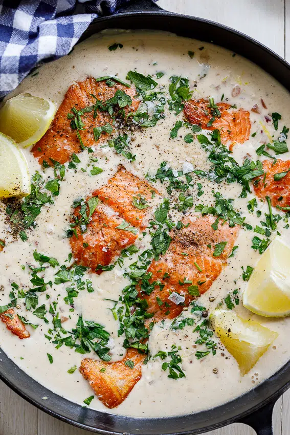 Creamy garlic butter salmon