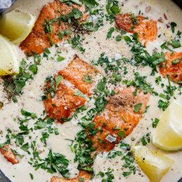 Creamy garlic butter salmon