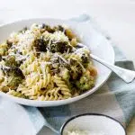 Creamy lemon broccoli pasta