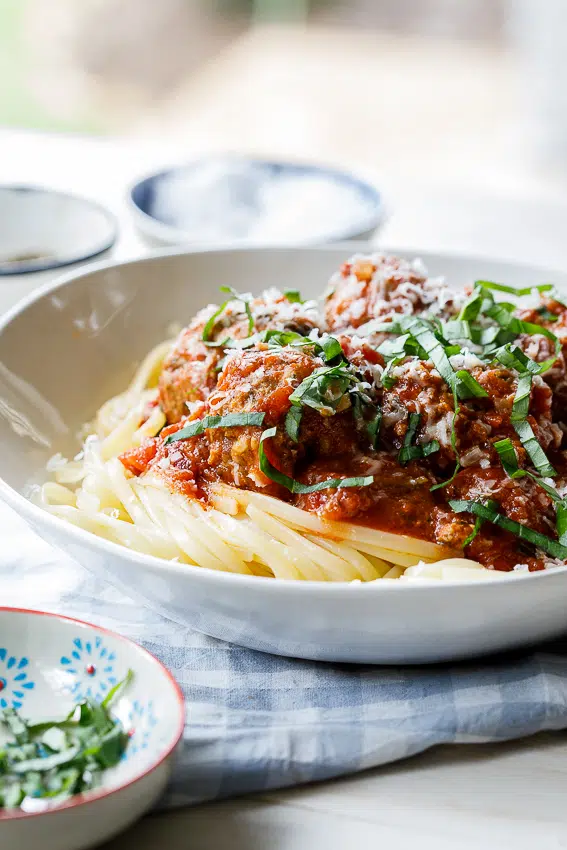 Tuscan slow cooker meatballs