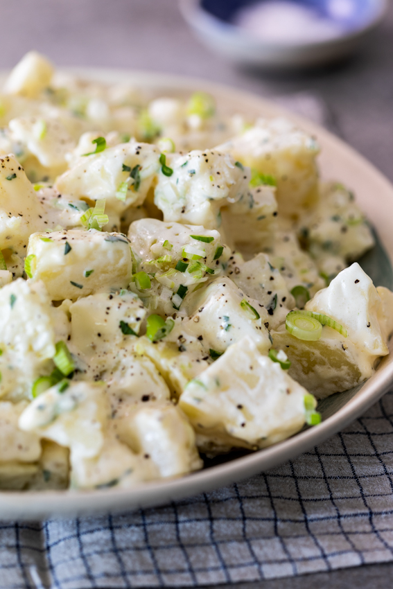 Creamy potato salad with an easy dressing.