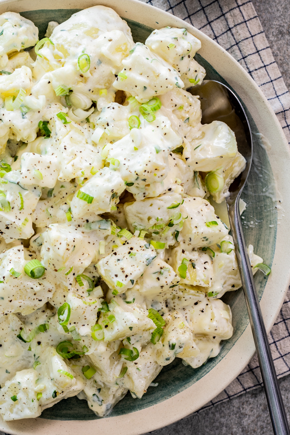 Easy creamy condensed milk potato salad - Simply Delicious