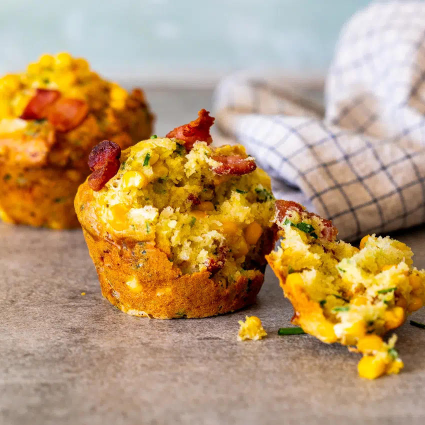 Bacon corn muffins
