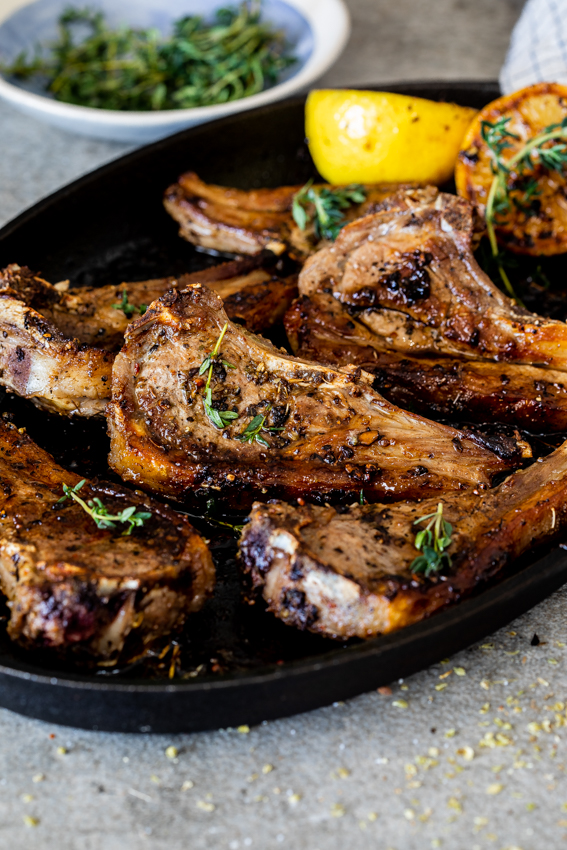 Easy lemon-garlic lamb chops