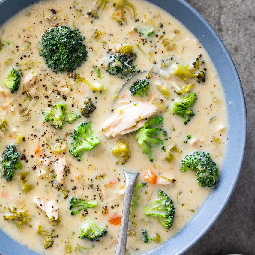 Easy Healthy Chicken Broccoli Soup Simply Delicious
