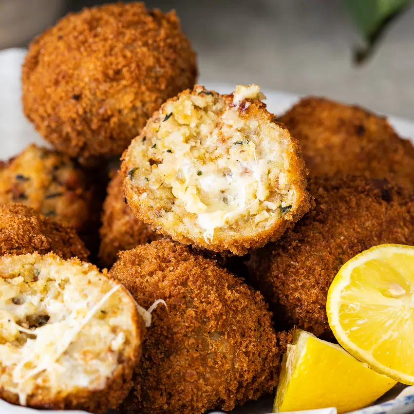 Left-over stuffing and cheese balls