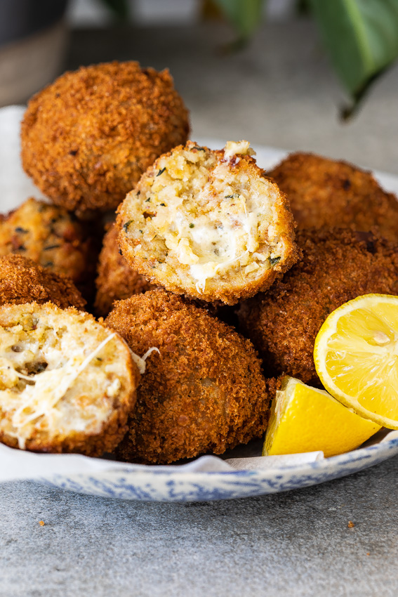 Left-over stuffing and cheese balls