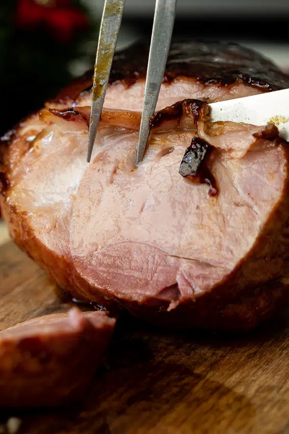 Apricot apple glazed ham