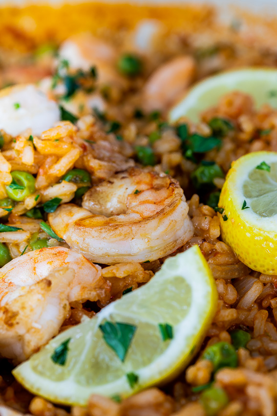 easy garlic butter shrimp and rice