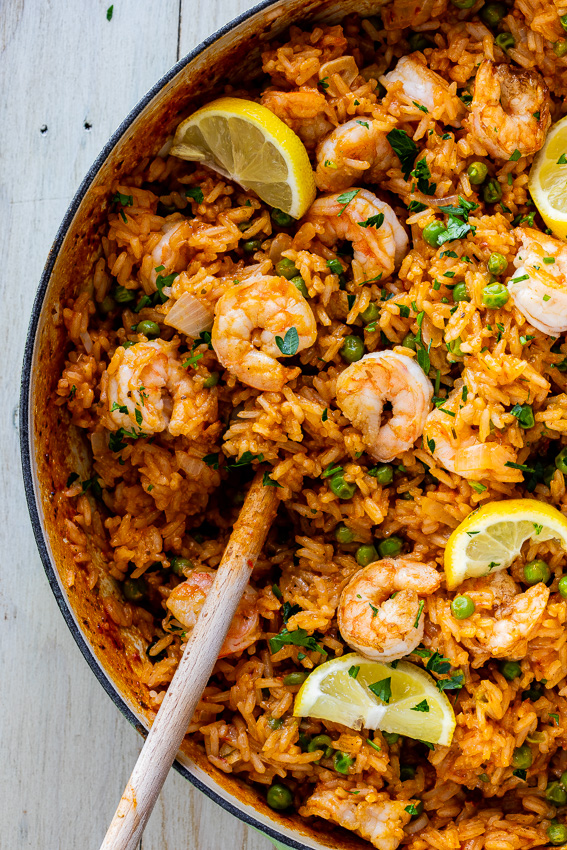 Easy garlic butter shrimp and rice