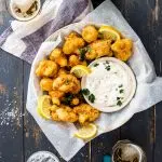 Crispy beer battered cauliflower