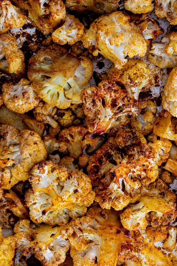 Curry roasted cauliflower