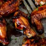 Baked apricot sticky chicken wings