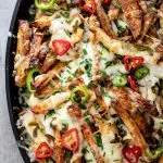 Baked jalapeño cheese fries