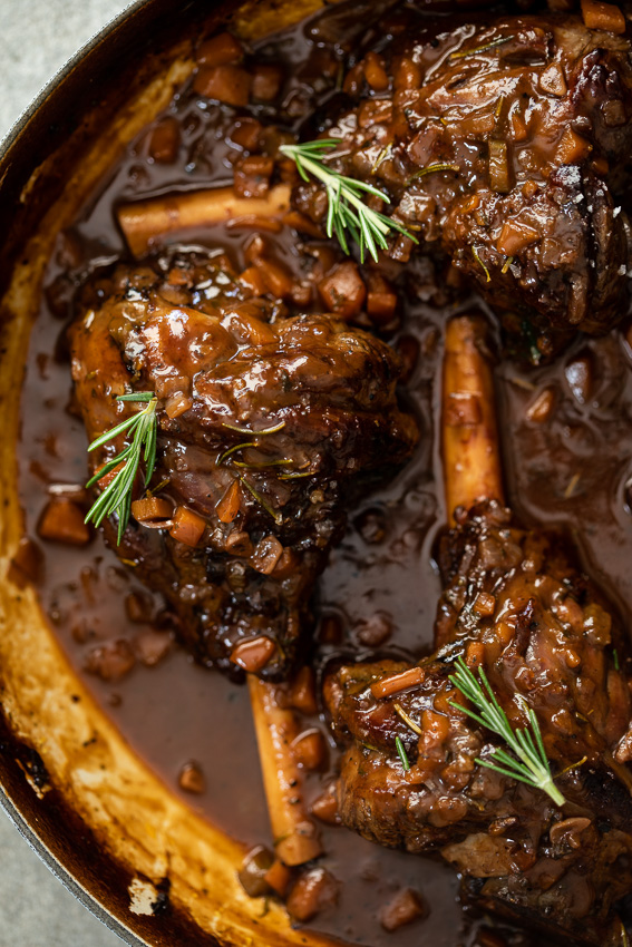 Lamb canes simmered
