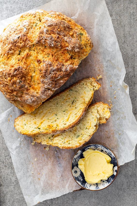 Cheese and herb Irish soda bread
