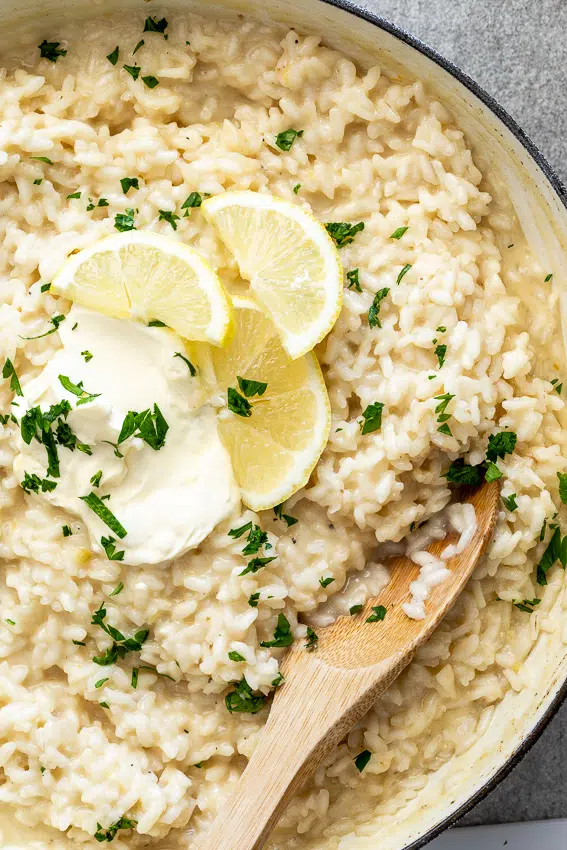 Creamy lemon risotto