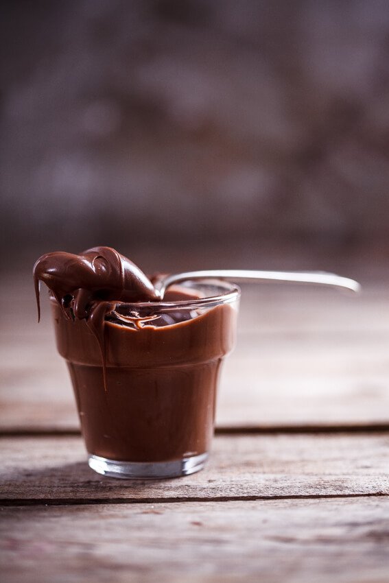 Nutella in a glass pot.