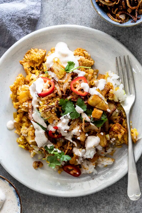 Chicken Biryani with buttermilk raita