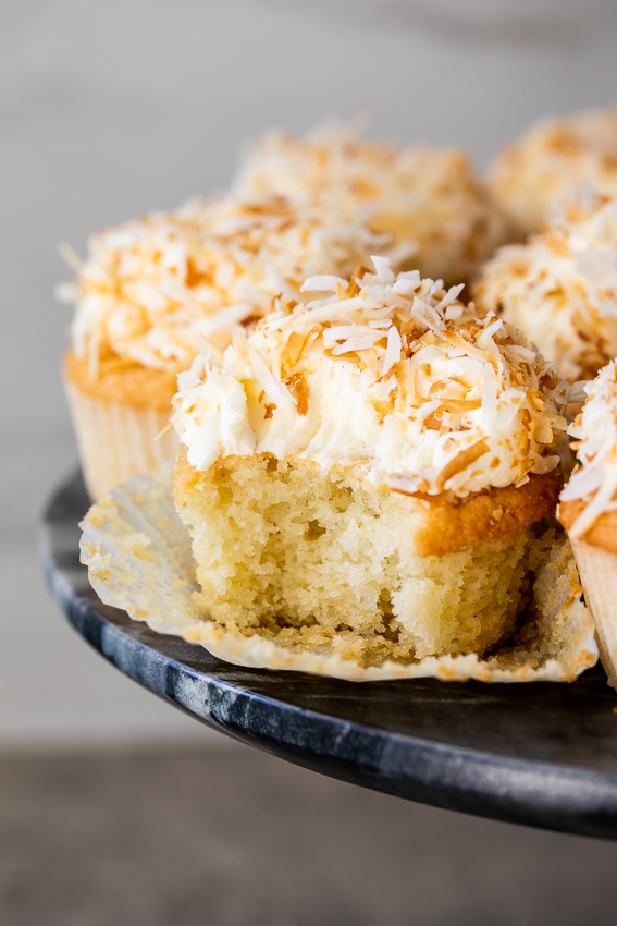 Toasted coconut cupcakes