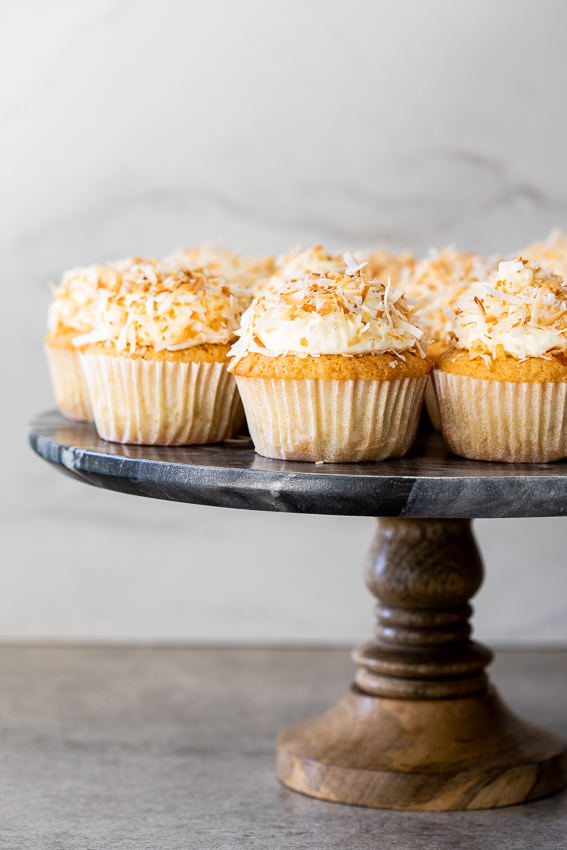 Toasted coconut cupcakes