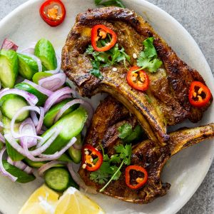 Indian-spiced lamb chops