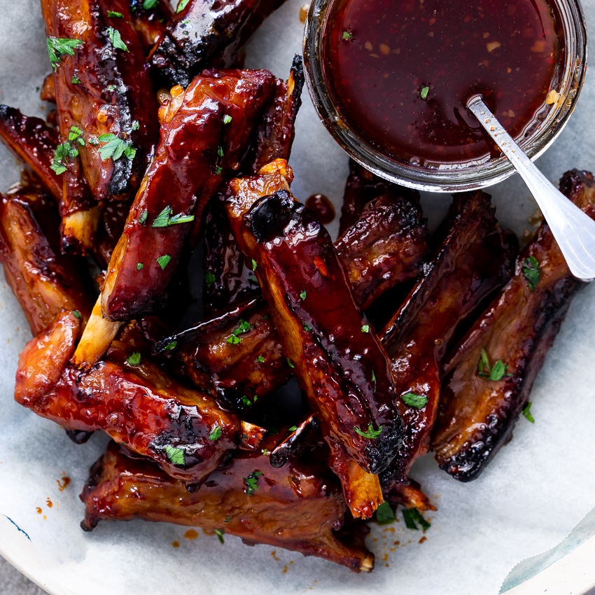 Easy sticky lamb ribs