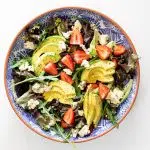 Avocado blue cheese strawberry salad
