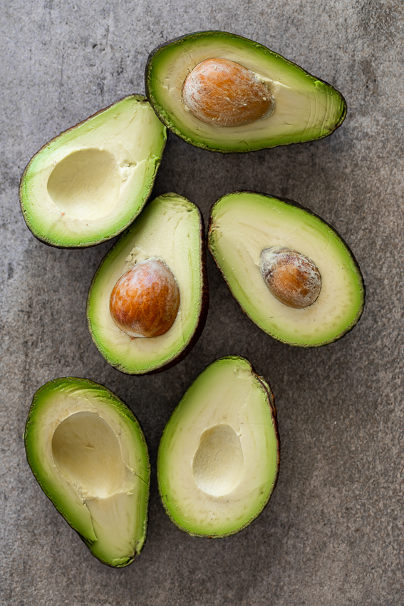 Creamy, ripe avocados for avocado salad