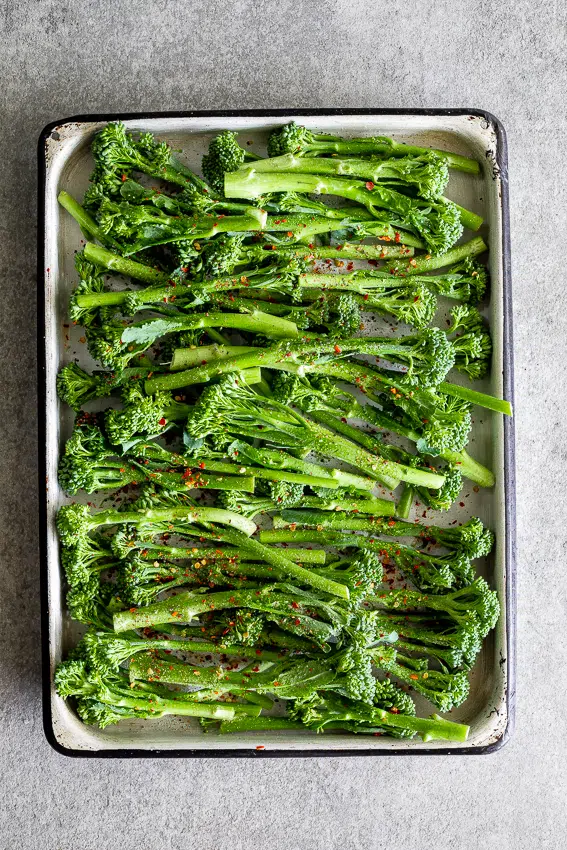 Easy spicy garlic roasted broccoli