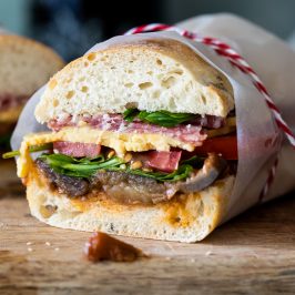 Summer salami sandwich