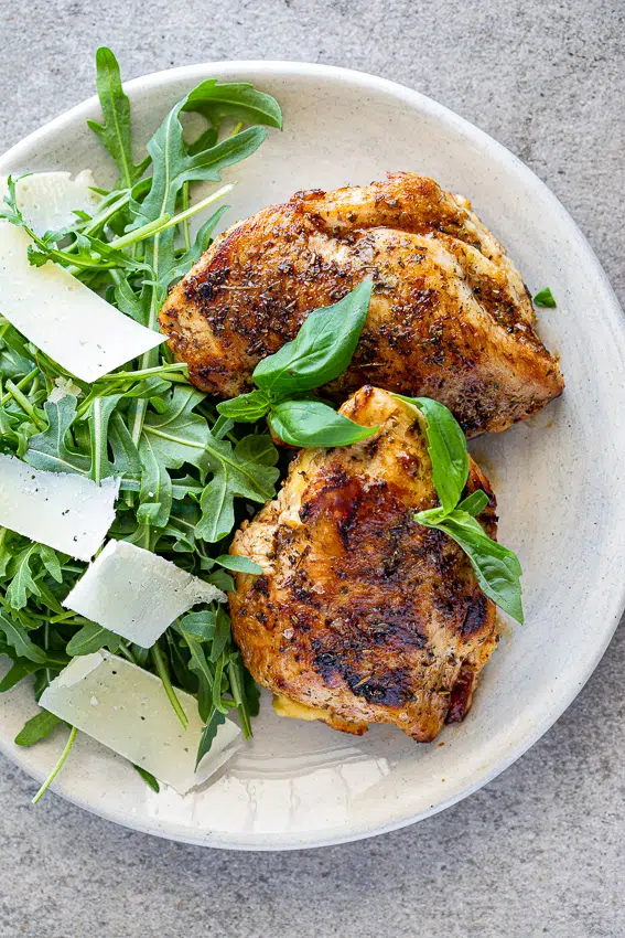 Caprese stuffed chicken breasts