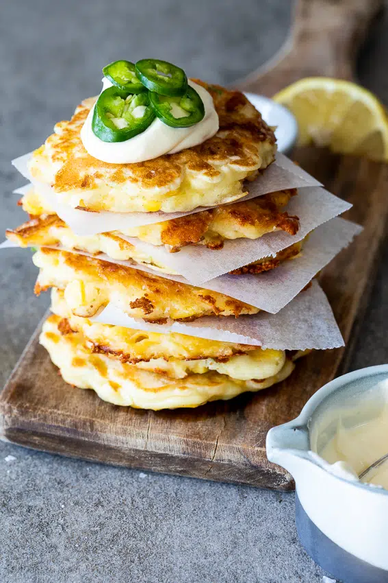 Easy jalapeño corn pancakes