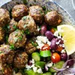 Easy Greek meatballs with feta cheese