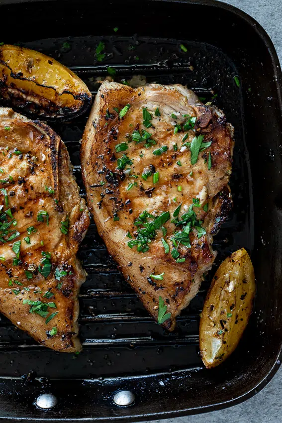 Easy Greek pork chops