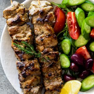 Greek pork souvlaki