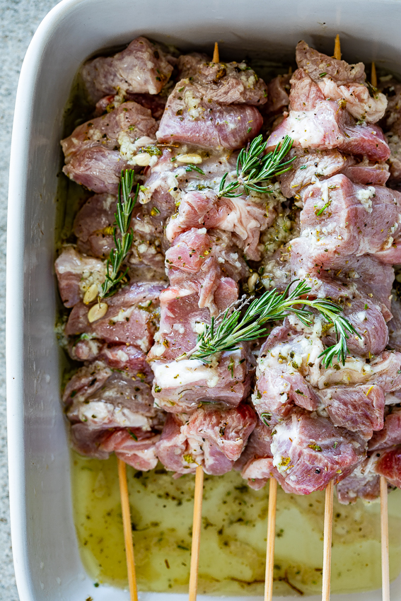 Greek pork souvlaki