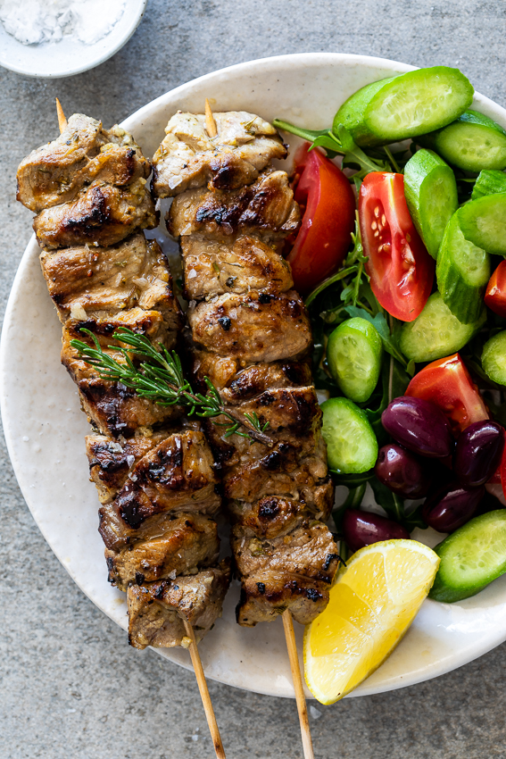 Greek pork souvlaki - Simply Delicious